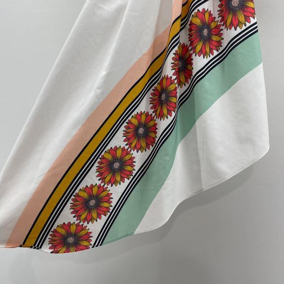 Oopsie Daisy Toddler Girls 3 Multicolor Red Gray Yellow Floral High-Low Dress - Picture 5 of 8